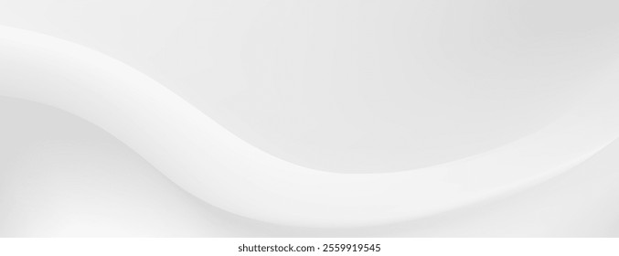 Abstract White Background, Smooth Curves, Minimalist Design, Elegant Gray Tones, 