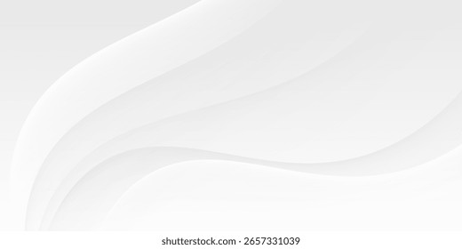 abstrakter weißer Hintergrund mit glatten dekorativen Wirbellinien fließend