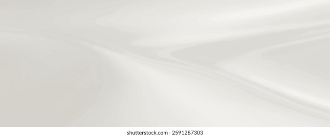 Abstract white background with a smooth, flowing texture. The background is white, creating a serene and elegant background effect. Smooth elegant silk fabric texture background vector