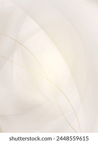 Abstract white background with smooth light lines. 