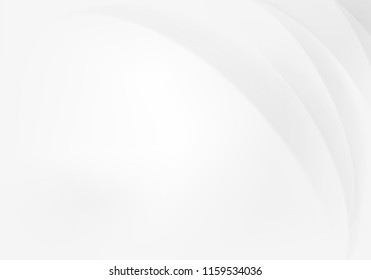 Abstract white background with smooth lines, vector illustration