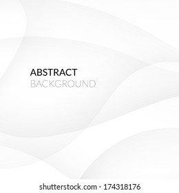 Abstract white background with smooth lines, vector illustration