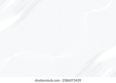 Abstract white background with smooth lines, vector illustration