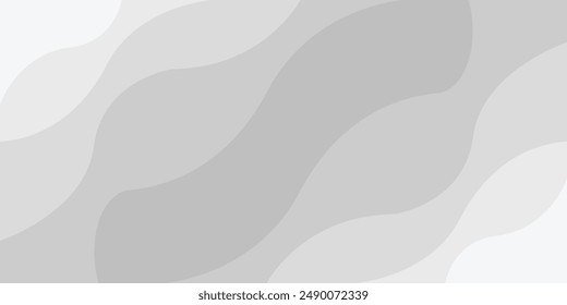 Abstract white background with smooth wavy shapes, white minimal background, vector, illustration