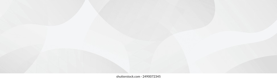 Abstract white background with smooth wavy shapes, white minimal background, vector, illustration