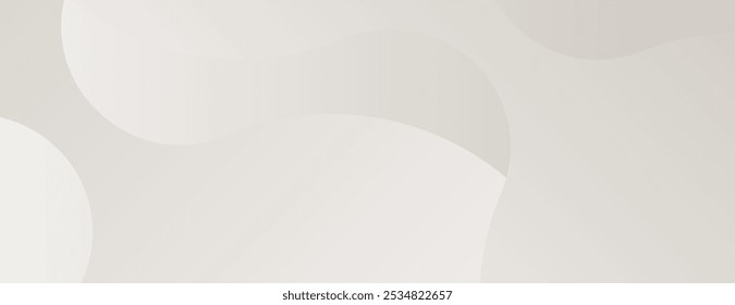 Abstract white background with soft curves. The background features a smooth texture. White color dominates the background design. Vector. Gradient flowy background.