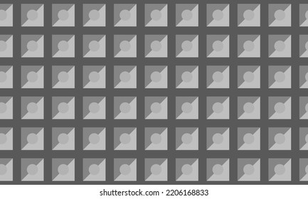 abstrakter weißer Hintergrund mit quadratischem und geometrischem Muster. flacher Stil - Stock-Vektorgrafik.	