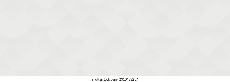 Abstract white background, stock illustration. Silver color square pattern on banner with shadow. Abstract white and grey color geometric background. Modern and minimal concept.