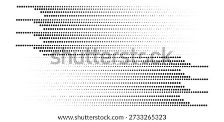 Abstract white background. Straight dotted spots using halftone circle dot raster texture. Vector blot half tone collection simple abstract