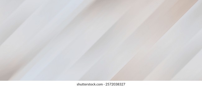 Abstract White Background with Stripes. Vector Minimal Banner. Pearl Colored Sleek Texture.