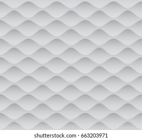 Abstract white background texture of 3d curve pattern. Vector seamless pattern. Modern stylish texture. Trendy hipster sacred geometry Geometrical pattern design