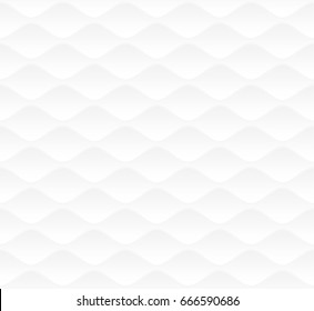 Abstract white background texture of 3d curve pattern. Vector seamless pattern. Modern stylish texture. Trendy hipster sacred geometry Geometrical pattern design