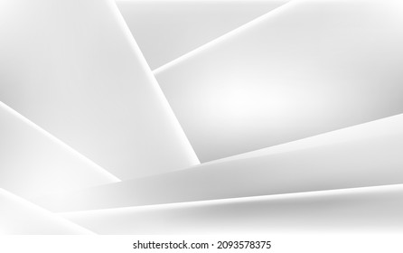 Abstract white background  Texture light gray color  Grey line pattern  Modern geometric background  Elegant gradient for business design  Metal flat wallpaper  Space template  Vector illustration