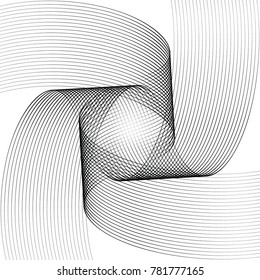 Abstract white background of thin black lines