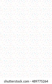 Abstract white background with triangles and circles. Vector seamless pattern with geometric figures. Hipster fill. Color image. Holiday composition. Multipurpose backdrop. Blank for holidays.Vertical