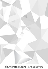 Abstract white background with triangular polygons.  vector illustration