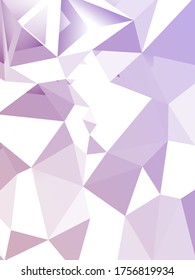 Abstract white background with triangular polygons.  vector illustration