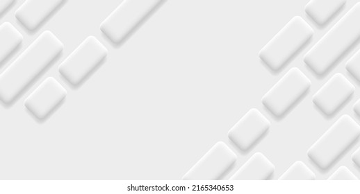 Abstract white background with volume bricks texture