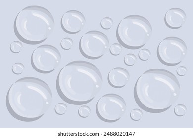 abstract white background with water drops. vector illustration.