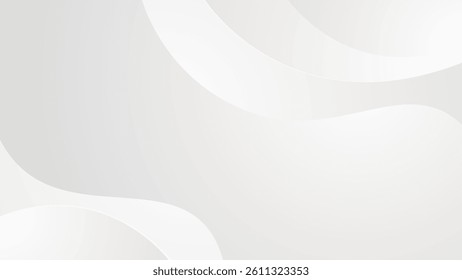 abstract white background wave curve shape business web banner elegant gradient wallpaper