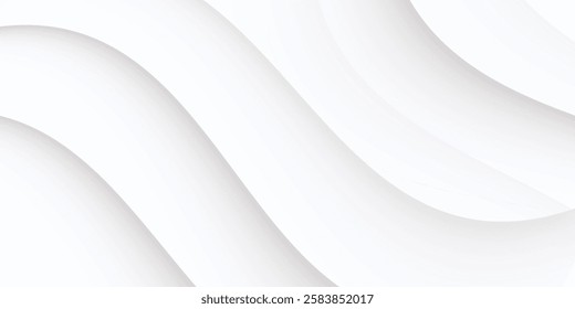 abstract white background wave gradient shape luxury wallpaper vector
