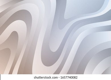 Fondo blanco abstracto con espoletas de ondas. Cartel mínimo del vector. Textura elegante de color perla.