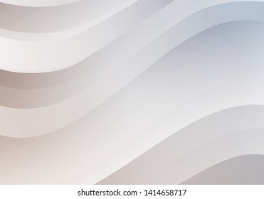 Abstract White Background with Waves. Vector Minimal Banner. Pearl Colored Sleek Texture.