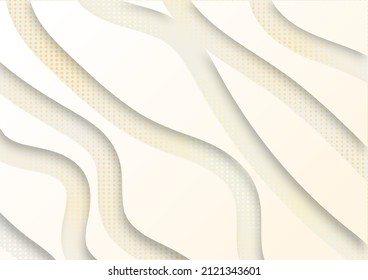 abstract white background with waves. vector
