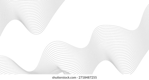 Plano de fundo branco abstrato com design de linhas de curvas onduladas 