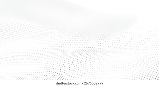 Fundo branco abstrato com padrão pontilhado ondulado. Terno para banner, brochura, apresentação e cartaz