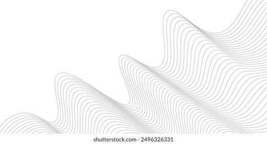 Abstract white background wavy line pattern. Vector illustration