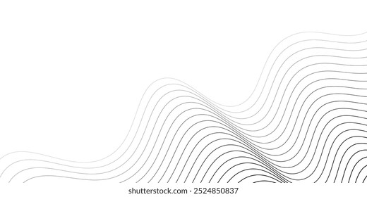 Abstract white background with wavy line. Vector illustration