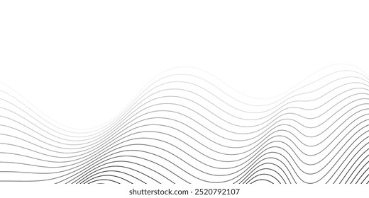 Abstractas fondo blanco con líneas onduladas de arte. Vector