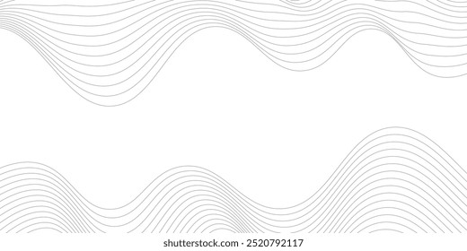 Abstrakter weißer Hintergrund mit gewellten Linien Kunst. Hintergrund minimalistisches Konzept. Vektorgrafik