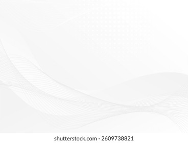 abstract white background with wavy lines
