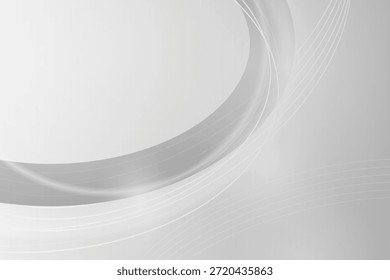 Abstract white background with wavy shape Vector