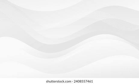 Abstract white  Background with Wavy Shapes. flowing and curvy shapes. This asset is suitable for website backgrounds, flyers, posters, and digital art projects.