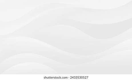 Abstract white Background with Wavy Shapes. flowing and curvy shapes. This asset is suitable for website backgrounds, flyers, posters, and digital art projects.