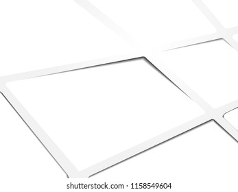 Abstract white background web shape design with paparcut style, vector illustration