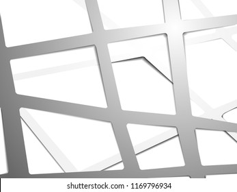 Abstract white background web shape design with paparcut style, vector illustration