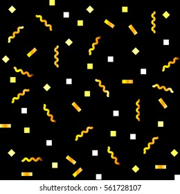 Abstract white background with zigzags. Vector seamless pattern with geometric figures. Hipster fill. Gold image. Holiday composition. Multipurpose backdrop. Stocking up for the holidays,general plan.