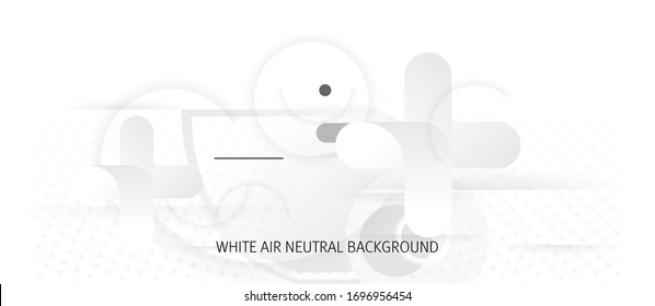 Abstract white backgroundl light pale vector background. Abstract geometric art delicate nuance