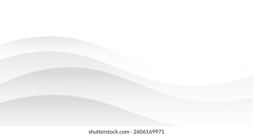 Abstract white banner background. Graphic design banner pattern background template with dynamic curve shapes