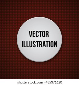 Abstract White banner. Dark Red Circles Background. Vector Illustration.