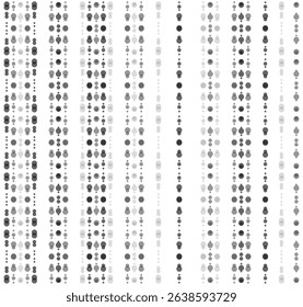 Abstract white and black 3D effect Geometrical dot round stripe textured background pattern for dress, textiles