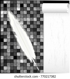 abstract white black background with pen