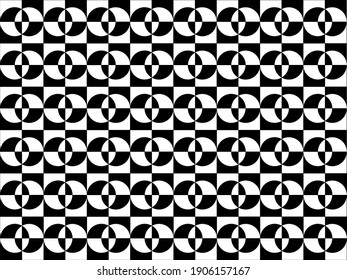 abstract White and black circles background
