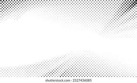 Fondo de color blanco y negro Abstractas con efecto de semitono, patrón de puntos. Ilustración vectorial.