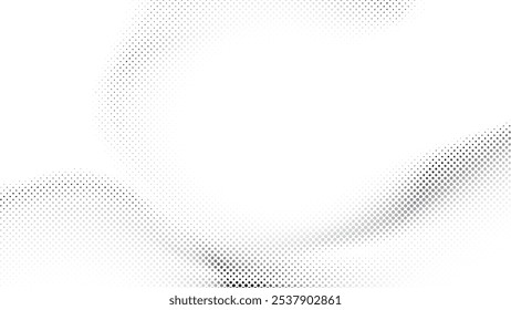 Fondo de color blanco y negro Abstractas con efecto de semitono, patrón de puntos. Ilustración vectorial.