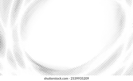 Plano de fundo de cor preto e branco abstrato com efeito de meio-tom, padrão de pontos. Ilustração vetorial.
